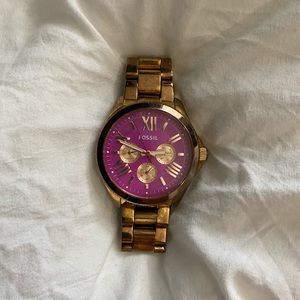 Rose Gold Fossil Watch